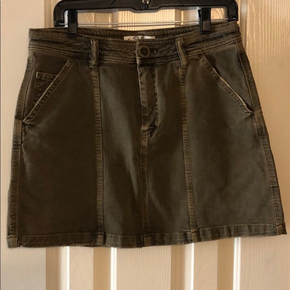 Free People Army Green Skirt size 31 - Picture 1 of 3